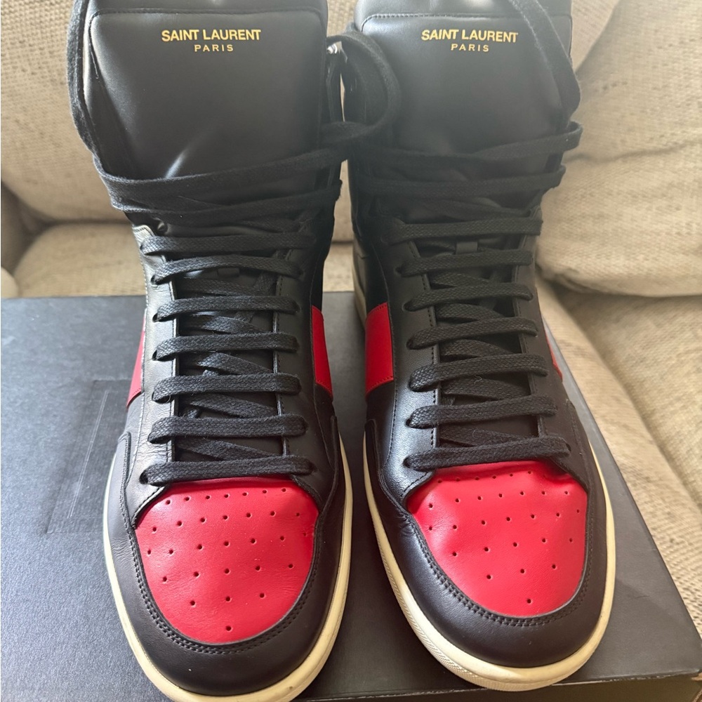 Saint Laurent SL/10H High Court Classic Red and black Size 13 US Size 46 EU - Picture 2 of 7